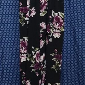 Black purple flower Romper suit